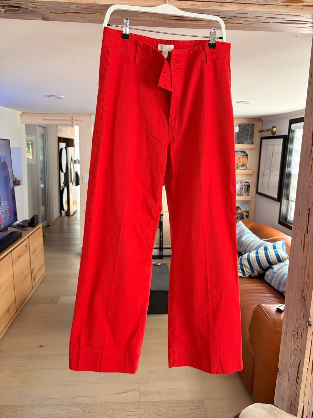 H&M Bright Red Wide-Leg Pants